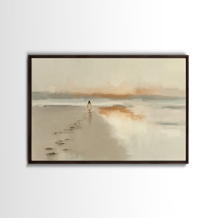 Horizon Of Hope, Framed Canvas Print, Christian Art Print, Jesus Painting Canvas, Christian Wall Art, Minimalist Christian Art, Christian D