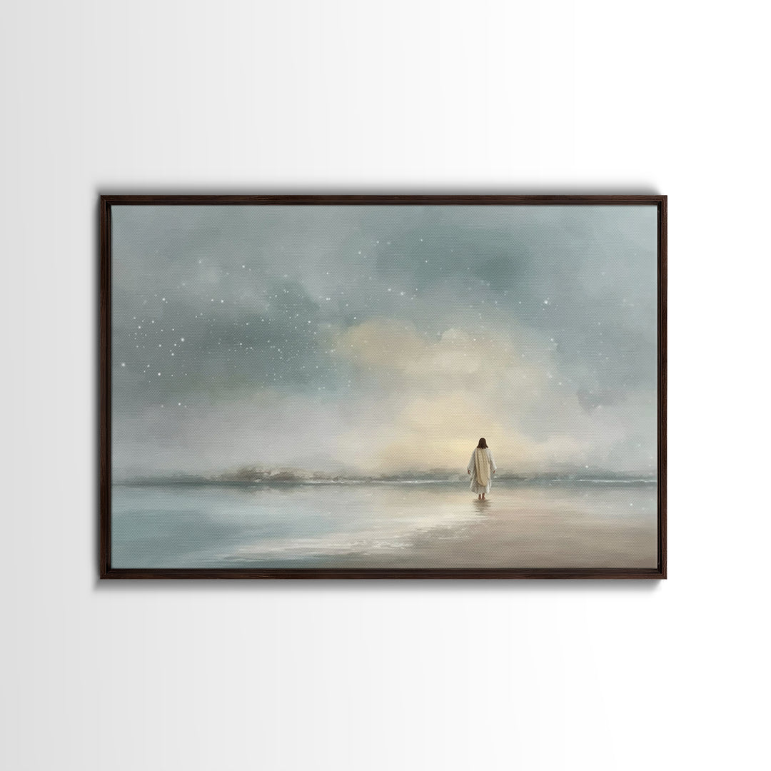 Celestial Grace | Framed Canvas Print | Christian Art Work | Jesus Painting | Christian Art Canvas | Christian Gift Ideas | Modern Christia