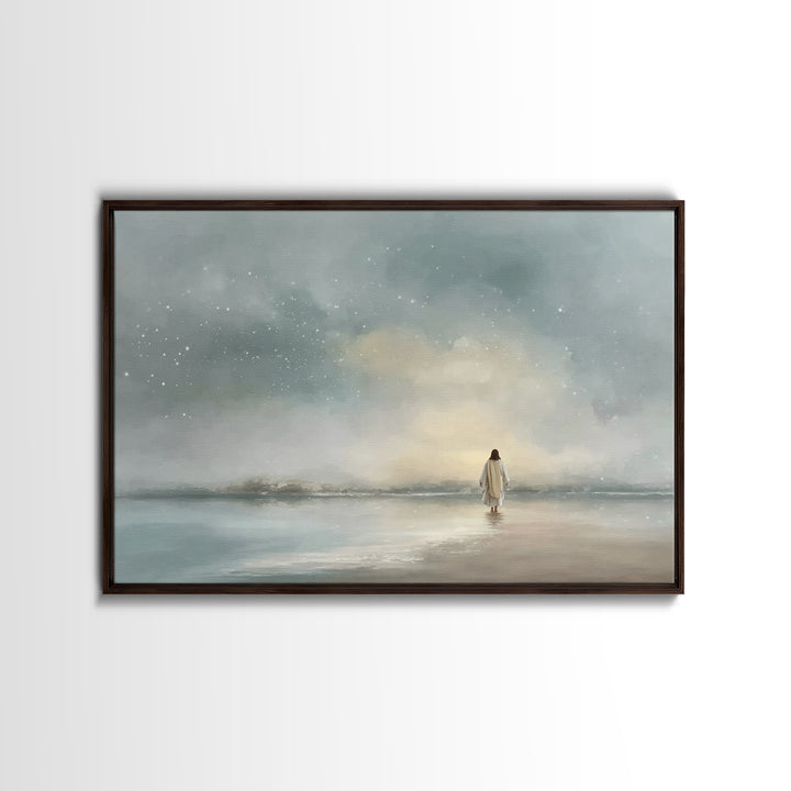 Celestial Grace | Framed Canvas Print | Christian Art Work | Jesus Painting | Christian Art Canvas | Christian Gift Ideas | Modern Christia