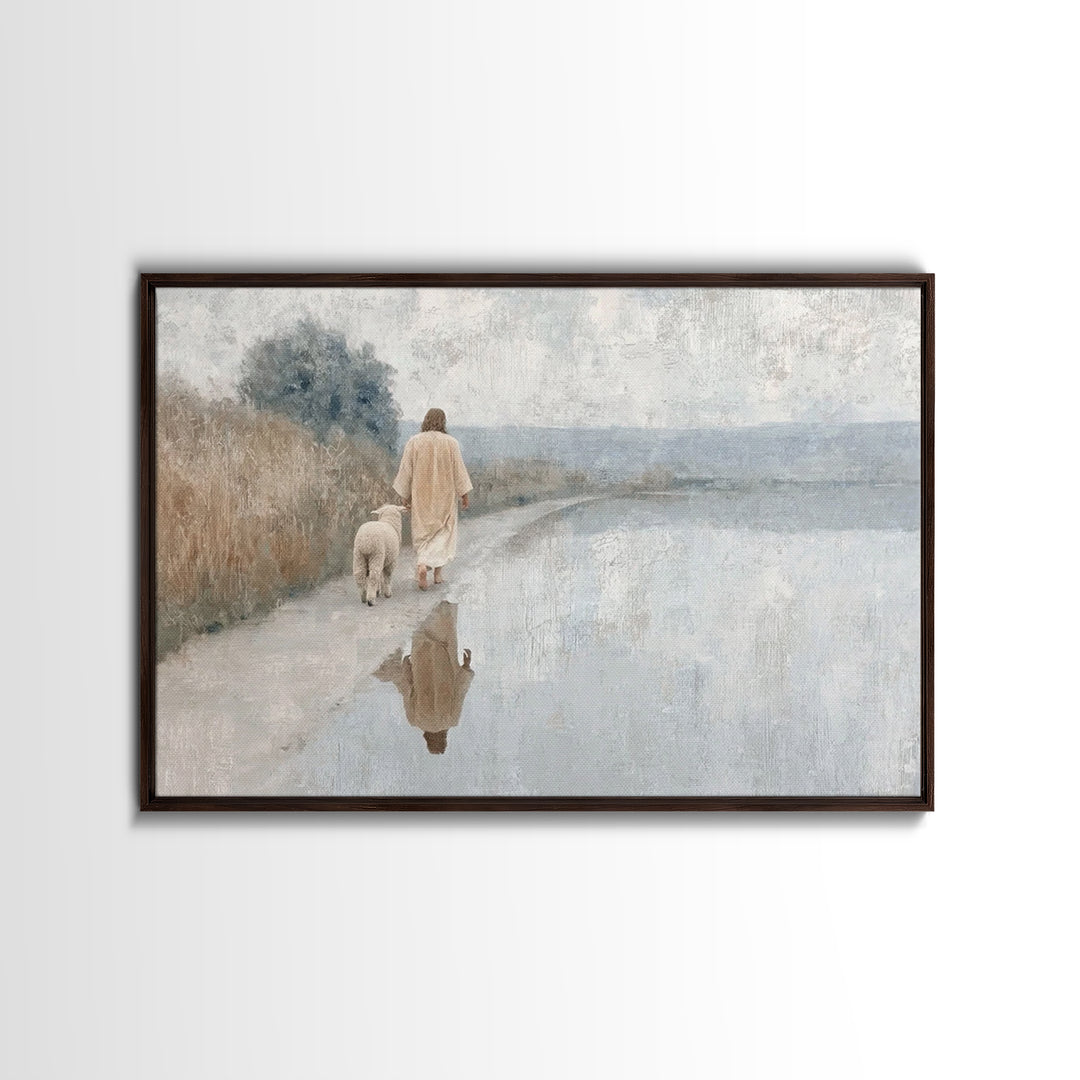 Radiant Hope Path, Framed Canvas Print, Christian Art Canvas, Christian Wall Art, Jesus Painting, Modern Christian Art