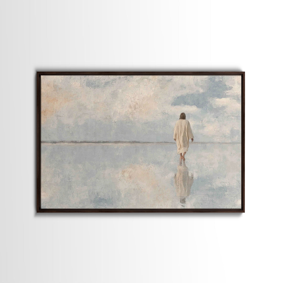 Calm Redeemer – Framed Canvas Print – Christian Art Canvas – Jesus Painting – Christian Wall Art – Modern Christian Painting – Christian Gi