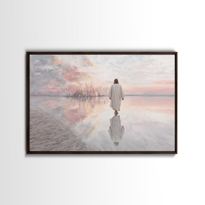 Dawn of Redemption | Framed Canvas Print | Jesus Painting | Christian Art Canvas | Christian Wall Art | White Christmas Art | Christian Chr