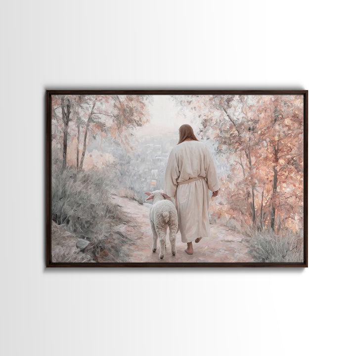 Autumn Grace | Framed Canvas Print | Christian Art Canvas | Jesus Painting | Christian Wall Art | Unique Christian Art | Christian Christma