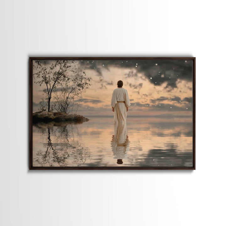 Eternal Calm | Framed Canvas Print | Christian Art Canvas | Jesus Painting | Christian Wall Art | Large Christian Painting | Christian Deco
