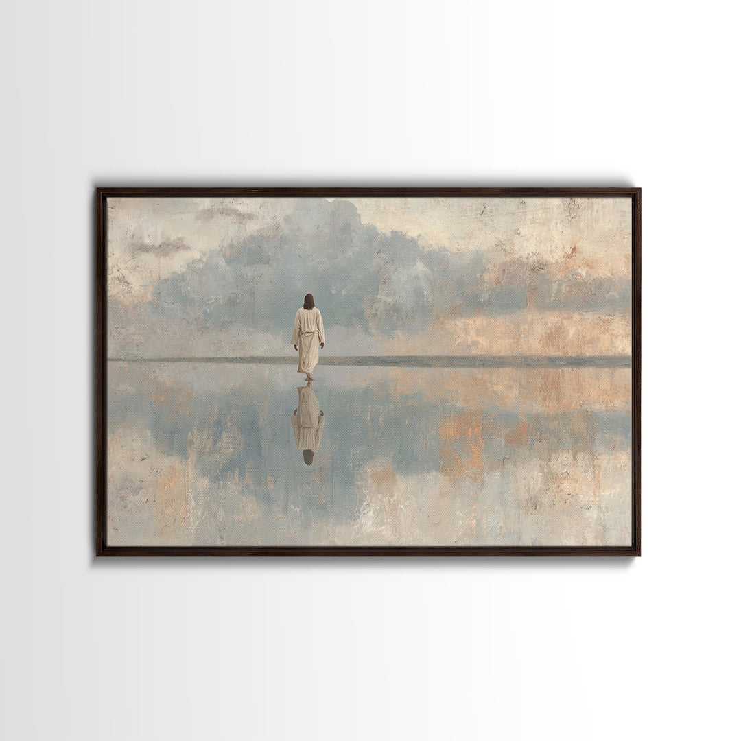 Horizon Of Peace | Framed Canvas Print | Christian Art Canvas | Jesus Painting | Modern Christian Art | Large Christian Painting | Christia