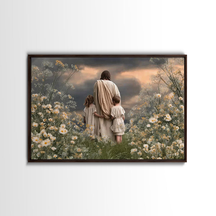 Garden Of Hope, Framed Canvas Print, Christian Art Canvas, Jesus Painting, Christian Wall Art, Christian Art Print, Christian Decorations,
