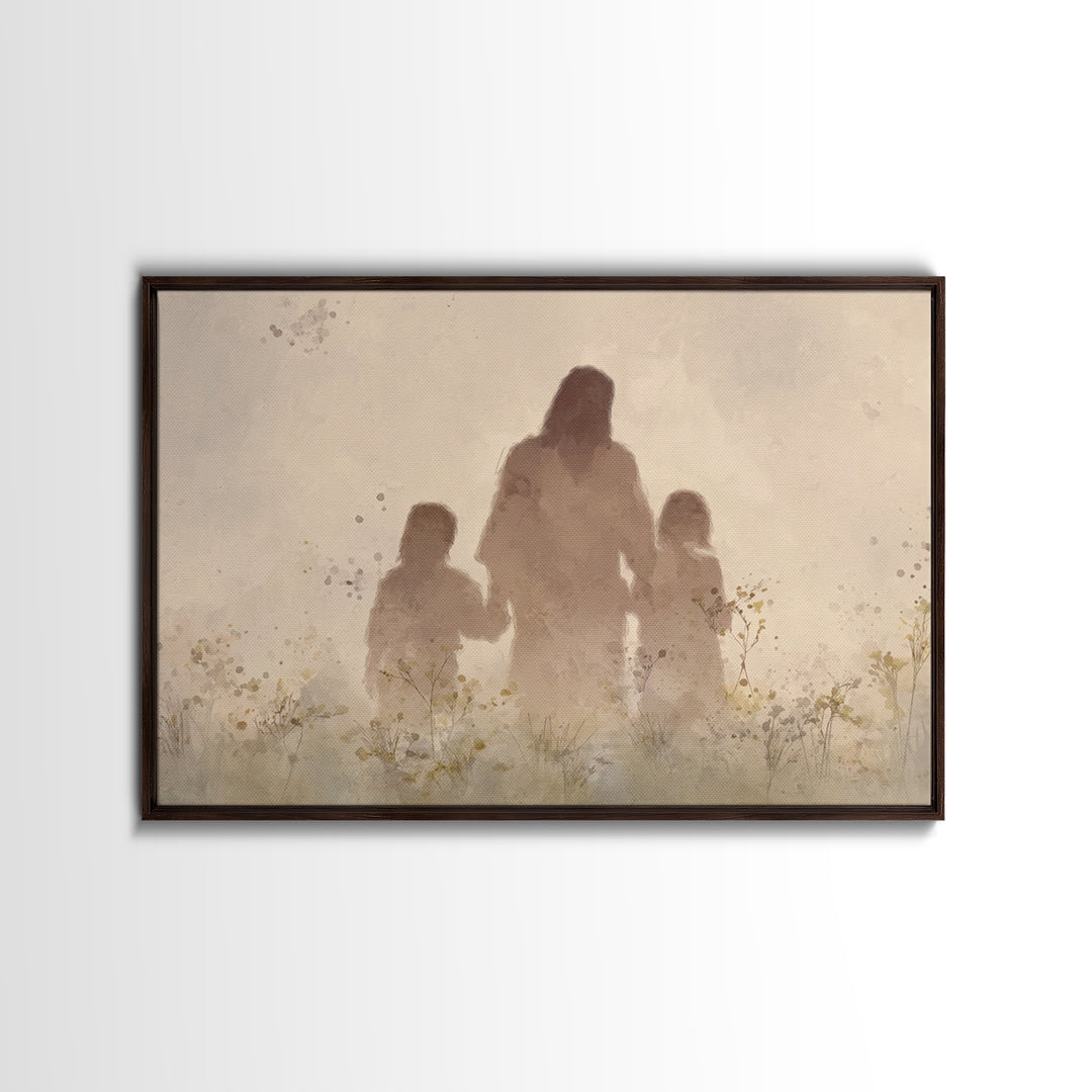 Tender Guidance – Framed Canvas Print – Christian Art Canvas – Jesus Painting – Subtle Christian Art – Christian Wall Art – Christian Art P