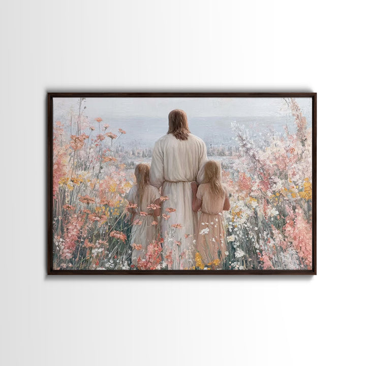 Valley Of Peace | Framed Canvas Print | Christian Wall Art | Jesus Painting | Christian Art Canvas | Christian Art Gift | Subtle Christian
