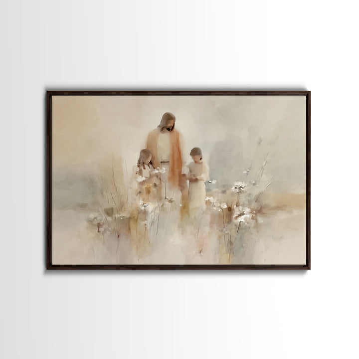Blooming Promise – Framed Canvas Print – Christian Art Canvas – Jesus Painting – Christian Wall Art – Modern Christian Painting – Christian