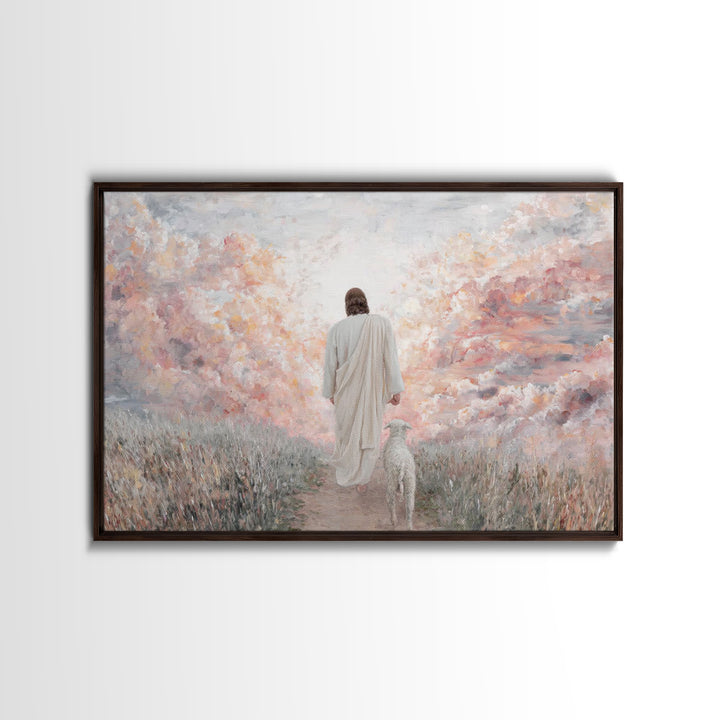 Path Of Peace | Framed Canvas Print | Jesus Wall Art | Christian Art Canvas | Christian Decor | Modern Christian Art | Christmas Art