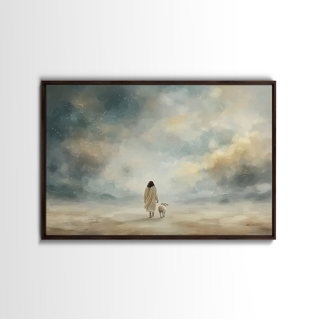Heavenly Way | Framed Canvas Print | Christian Wall Art | Jesus Art Print | Christian Christmas Art | Christian Decor | Christian Painting