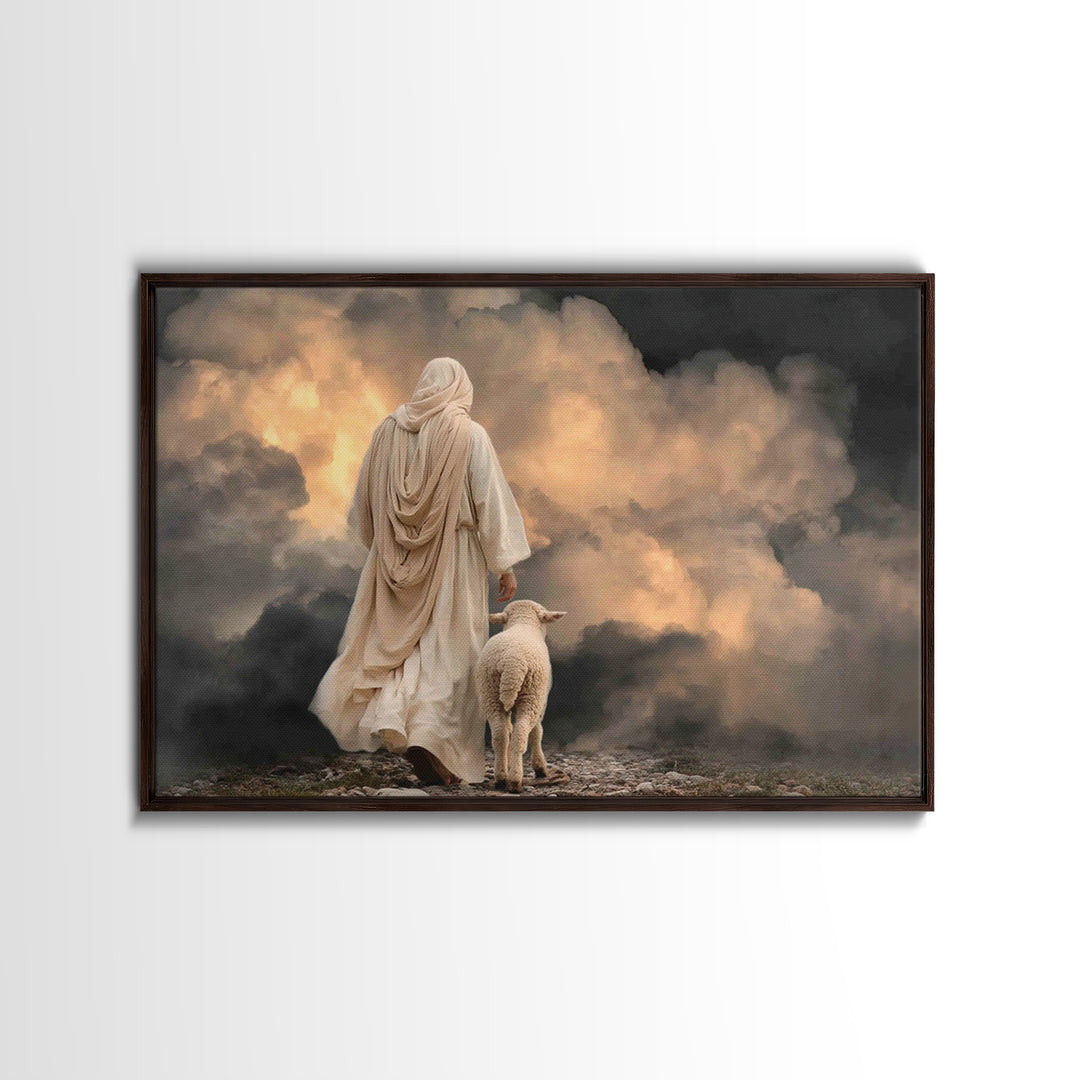 Desert Hope – Framed Canvas Print – Jesus Canvas Art – Christian Wall Art – Moody Christian Art – Christian Art Canvas – Christian Gift Ide