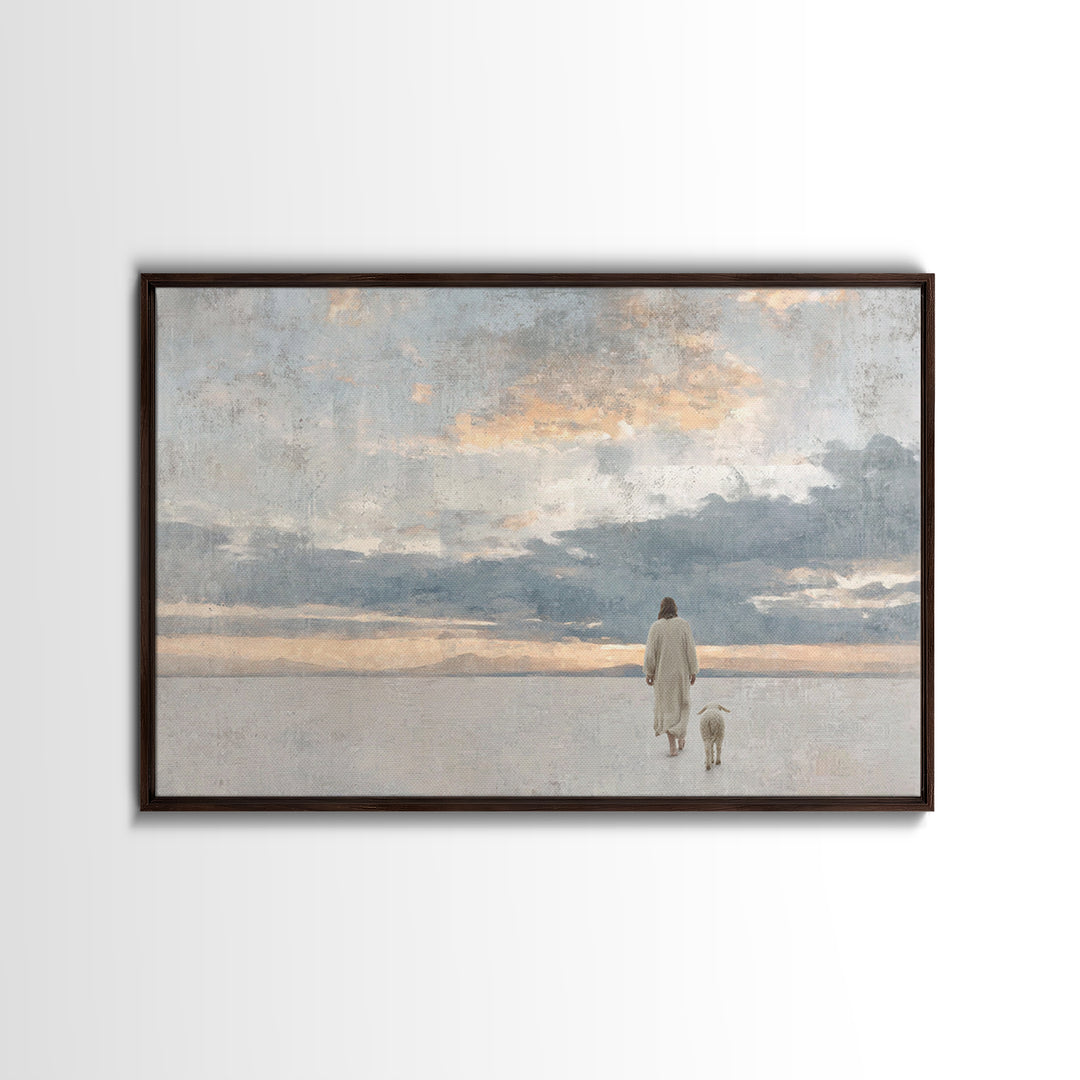 Eternal Horizon – Framed Canvas Print – Modern Christian Art – Christian Art Canvas – Jesus Painting – Christian Decoration – Christmas Art