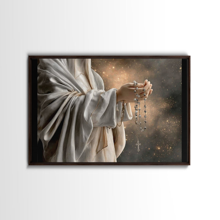 Hands Of Devotion – Framed Canvas Print – Christian Painting – Christian Art Canvas – Christian Wall Art – Christian Art Print – Vintage Ch