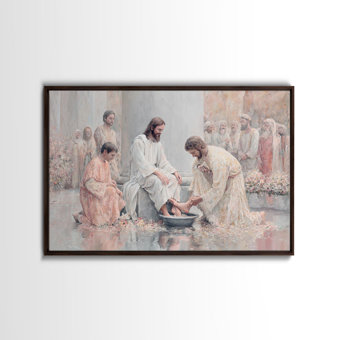 Servant Grace – Framed Canvas Print – Christian Wall Art – Christian Art Canvas – Jesus Painting – Christian Art Print – Christian Gift