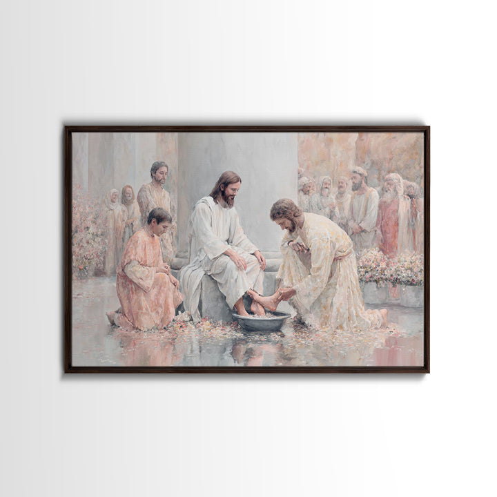 Servant Grace – Framed Canvas Print – Christian Wall Art – Christian Art Canvas – Jesus Painting – Christian Art Print – Christian Gift