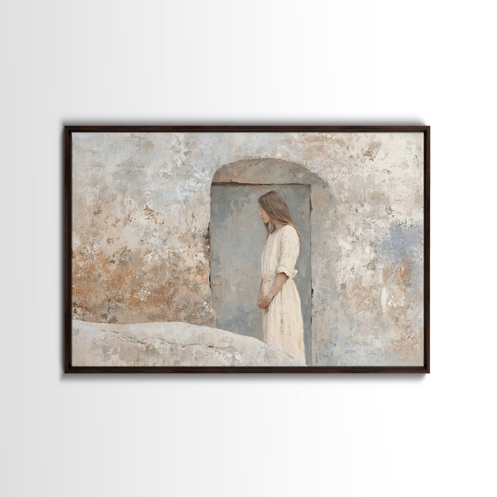 Sacred Doorway Light – Framed Canvas Print – Christian Art Canvas – Jesus Painting – Christian Wall Art – Christian Decor – Christian Gift