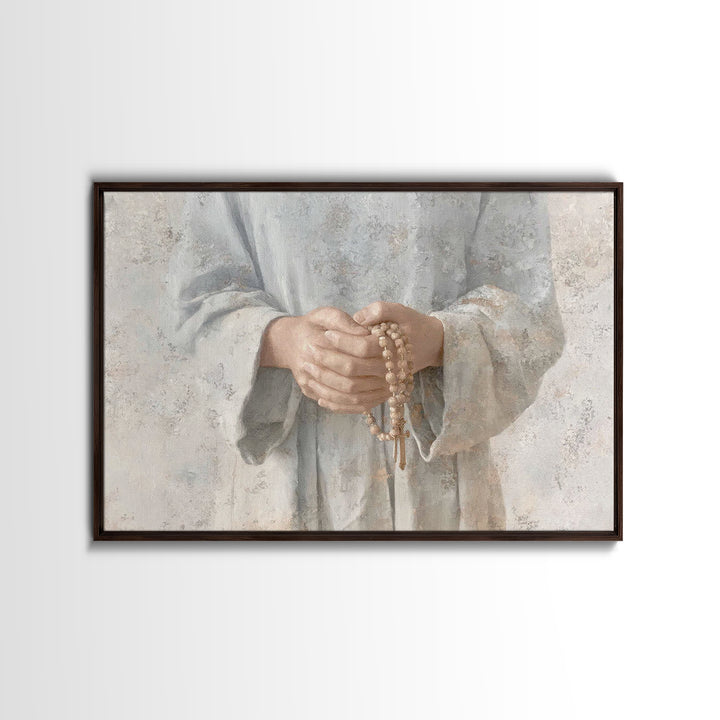 Graceful Stillness | Framed Canvas Print | Christian Art Canvas | Minimalist Christian Art | Christian Wall Art | Modern Christian Painting