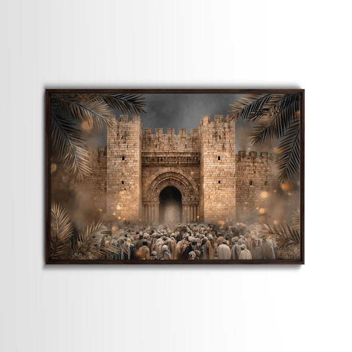 Gate of Triumph, Framed Canvas Print, Christian Art Canvas, Christian Wall Art, Christmas Art Prints, Jesus Painting, Christian Gift Ideas