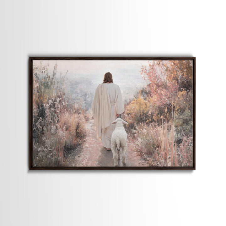 Soft Horizon Grace – Framed Canvas Print – Christian Art Canvas – Christmas Art – Christian Wall Art – Jesus Painting – Christian Christmas