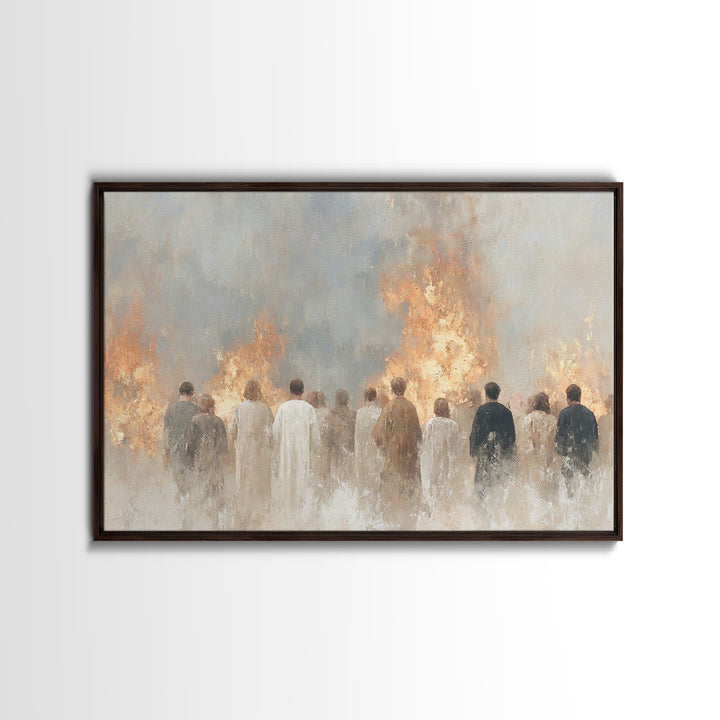 Ascension Fire Choir – Framed Canvas Print – Christian Wall Art – Christian Painting – Christian Christmas Art – Christian Art Canvas – Chr