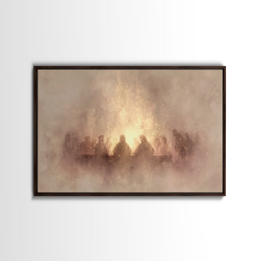 Upper Room Light – Framed Canvas Print – Christian Art Canvas – Christian Wall Art – Christian Christmas Art – Christian Painting – Christi