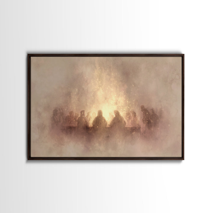 Upper Room Light – Framed Canvas Print – Christian Art Canvas – Christian Wall Art – Christian Christmas Art – Christian Painting – Christi
