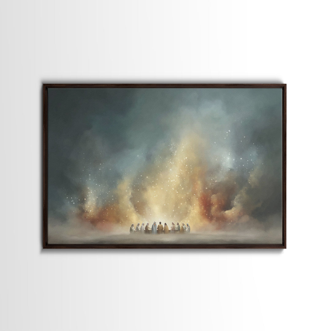 Glory In The Cloud – Framed Canvas Print – Christian Painting – Christian Art Canvas – Christian Christmas Art – Christian Wall Art – Chris