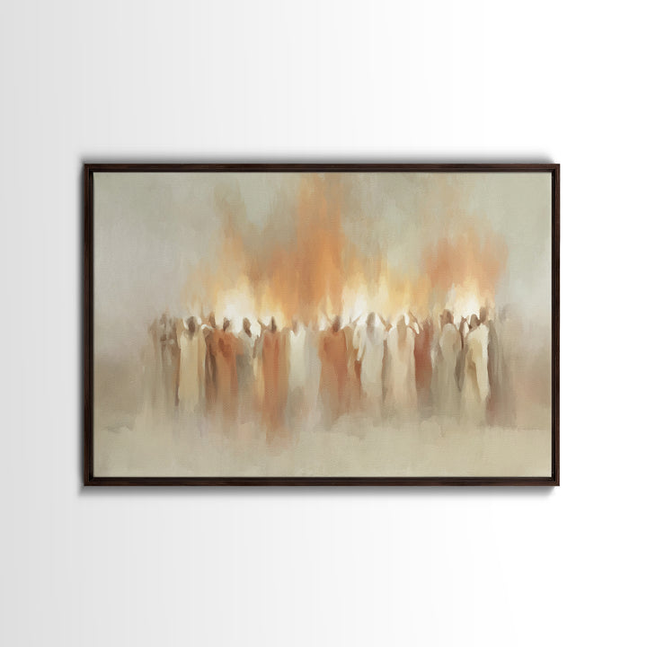 Flames Of Renewal – Framed Canvas Print – Christian Art Canvas – Christian Decoration – Christian Painting – Christian Wall Art – Christian