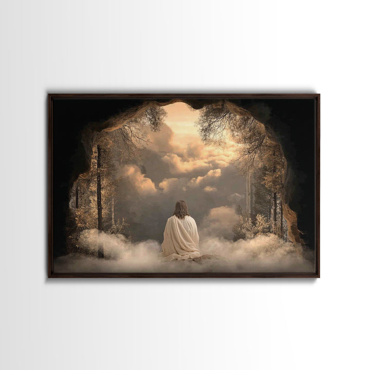 Holy Banquet | Framed Canvas Print | Christian Wall Art | Jesus Art Print | Modern Christian Art | Christian Gift | Christmas Wall Art
