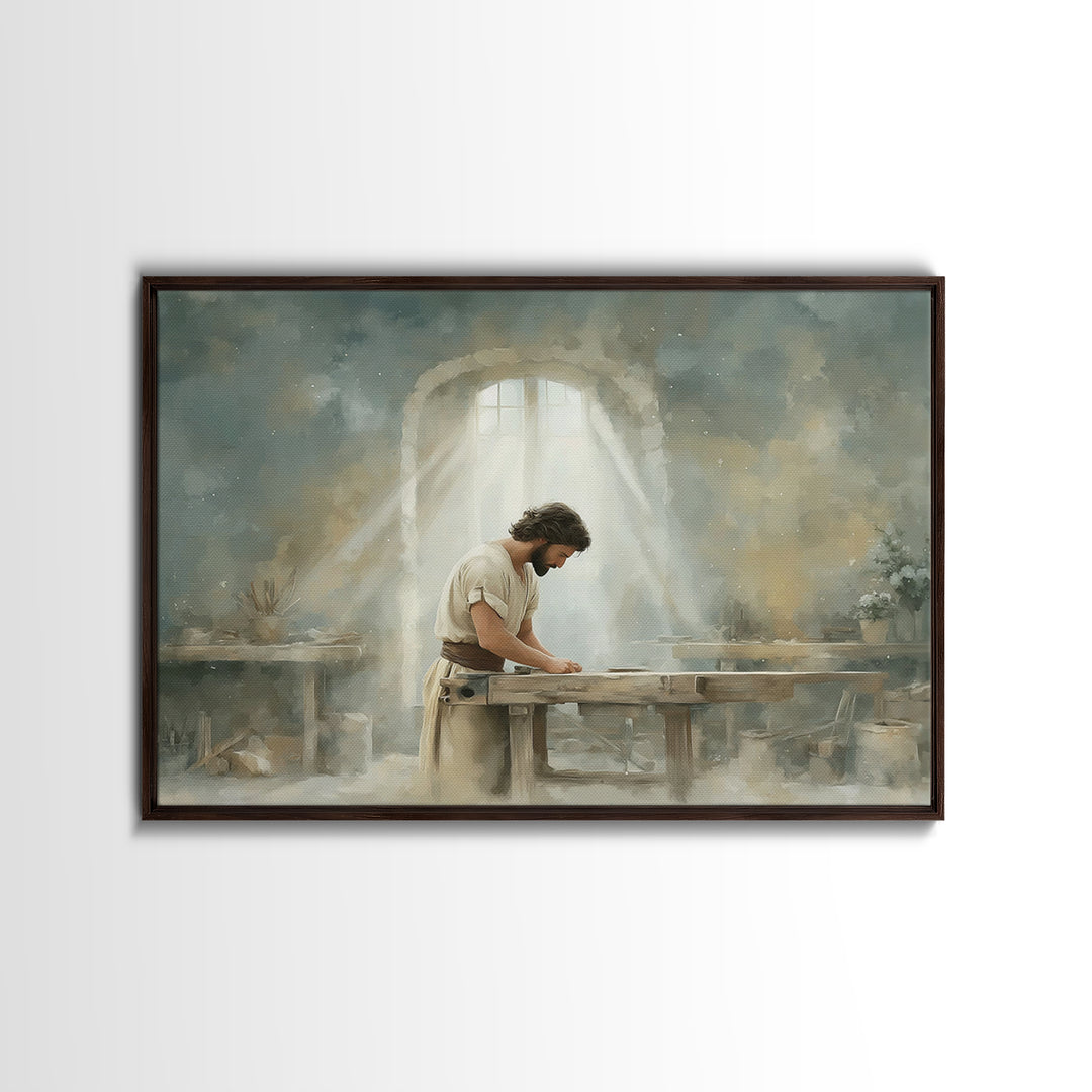Guided By Grace | Framed Canvas Print | Christian Art Canvas | Jesus Painting | Modern Christian Art | Christian Wall Art | Christian Art G