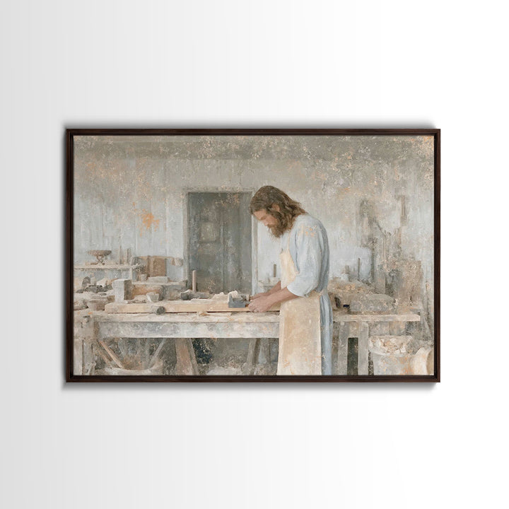 Servant Of Peace – Framed Canvas Print – Christian Art Canvas – Jesus Painting – Vintage Christian Art – Christian Wall Art – Christian Dec