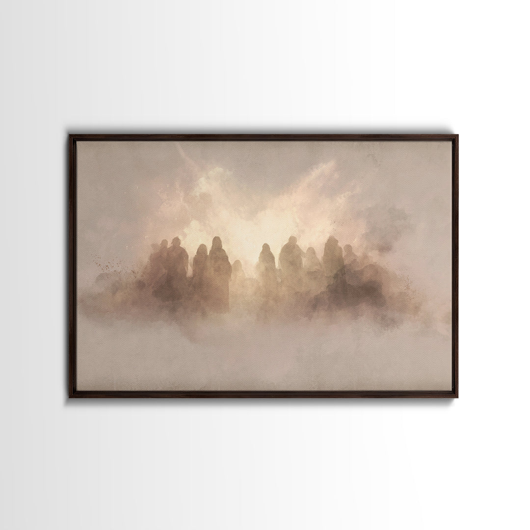 Clouds Of Promise, Framed Canvas Print, Christian Art Canvas, Christian Wall Art, Christian Christmas Art, Moody Christian Art, Christian A