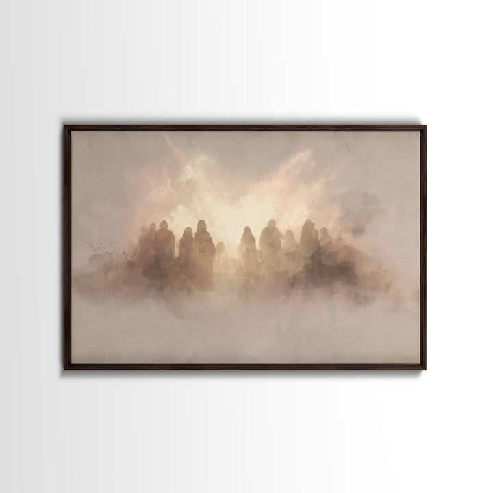 Clouds Of Promise, Framed Canvas Print, Christian Art Canvas, Christian Wall Art, Christian Christmas Art, Moody Christian Art, Christian A