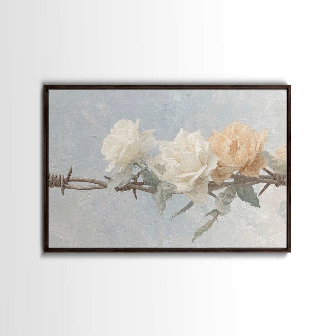 Thorned Beauty, Framed Canvas Print, Christian Wall Art, Christian Art Canvas, Christian Decor, Subtle Christian Art, Christian Gift Ideas,