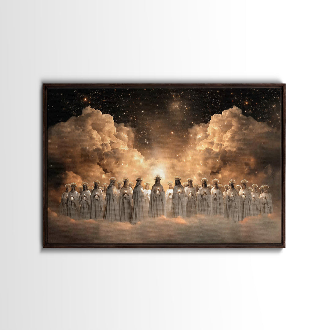 Heavenly Choir – Framed Canvas Print – Christian Wall Art – Christian Art Canvas – Jesus Painting – Christian Christmas Art – Christmas Wal