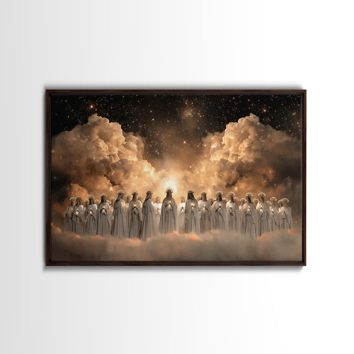 Heavenly Choir – Framed Canvas Print – Christian Wall Art – Christian Art Canvas – Jesus Painting – Christian Christmas Art – Christmas Wal