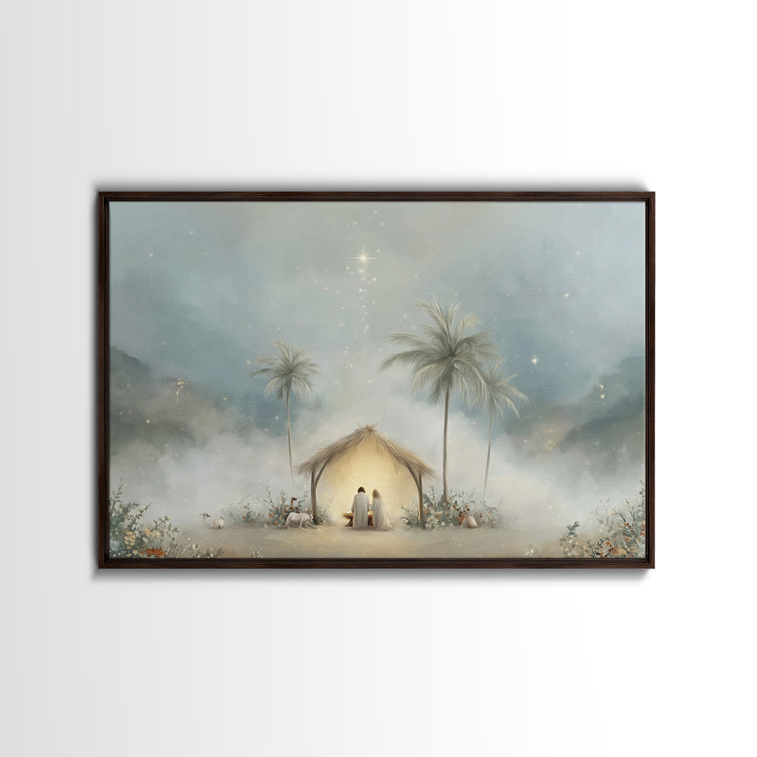 Star of Peace – Framed Canvas Print – Christian Wall Art – Christian Art Canvas – Christmas Art Work – Modern Christian Art – Christian Dec
