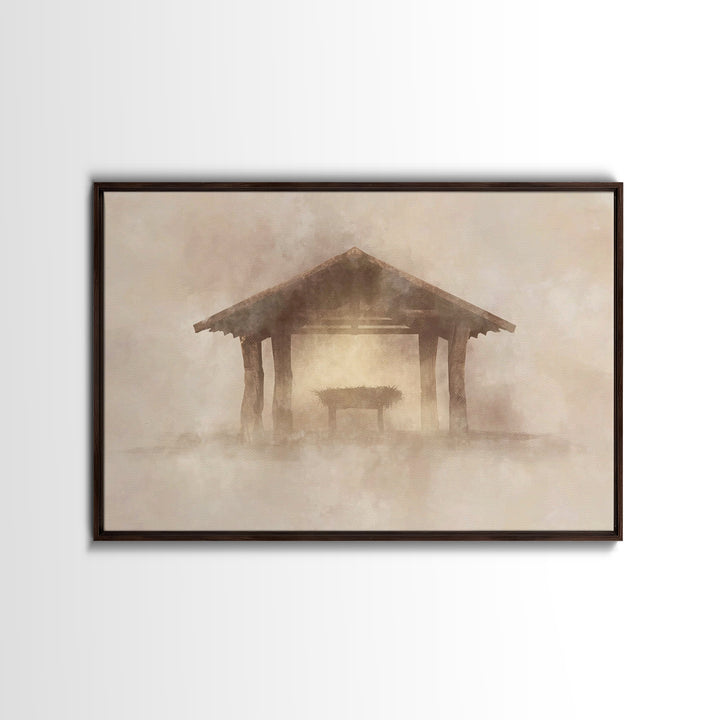 Gloria Shelter – Framed Canvas Print – Christian Christmas Art – Christian Art Canvas – Jesus Christmas Art – Christian Wall Art – Christma
