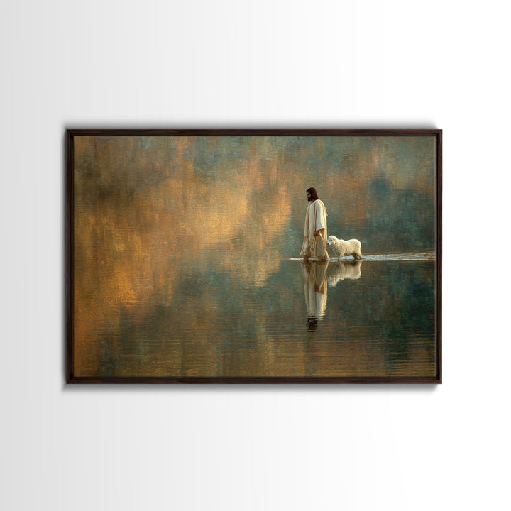 Guiding Light Path – Framed Canvas Print – Christian Wall Art – Jesus Painting – Christian Decor – Christmas Art – Christian Art Canvas