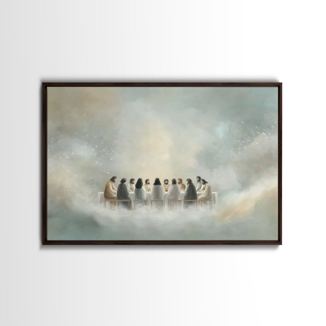 Holy Supper Unity – Framed Canvas Print – Jesus Painting – Christian Art – Christian Wall Art – Christian Art Canvas – Christian Decor – Mi