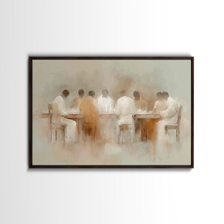 Sacred Gathering – Framed Canvas Print – Christian Art Canvas – Christian Wall Art – Jesus Painting – Moody Christian Art – Christian Decor