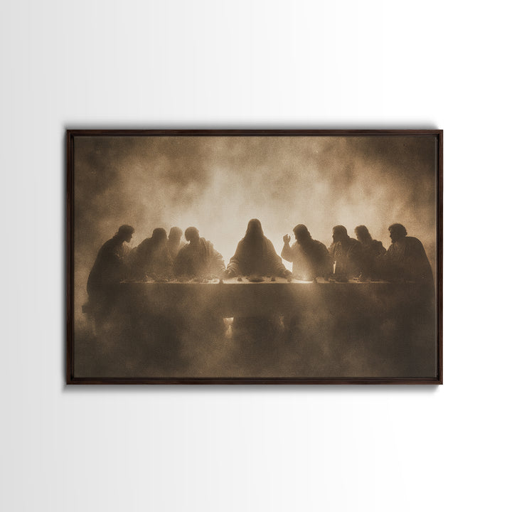 Last Supper Reverence – Framed Canvas Print – Christian Art – Jesus Painting – Christian Art Canvas – Christian Wall Art – Vintage Christia
