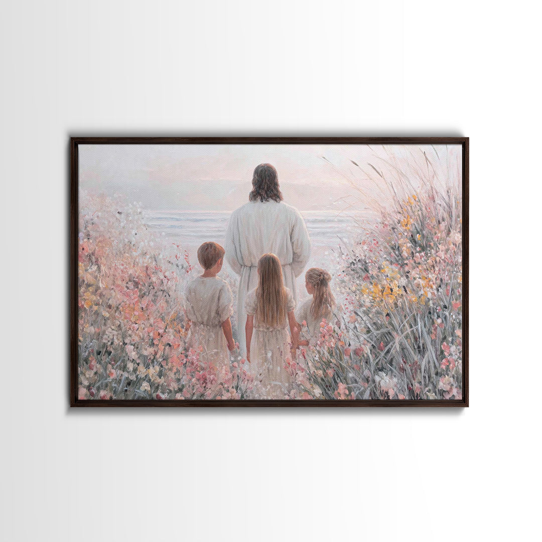 Garden Of Promise | Framed Canvas Print | Christian Wall Art | Christian Art Canvas | Jesus Painting | Subtle Christian Art | Christian Gif