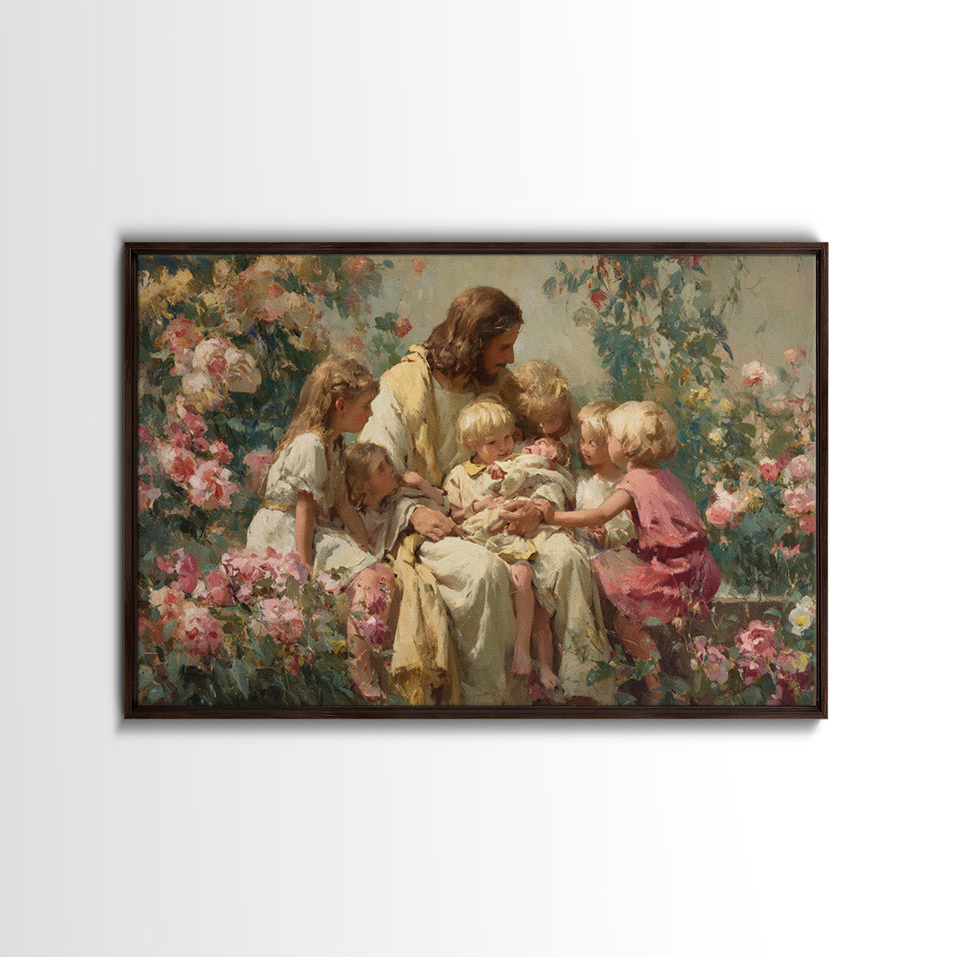 Circle Of Blessings | Framed Canvas Print | Christian Art Canvas | Christian Art | Jesus Painting | Christian Wall Art | Christian Gift Ide