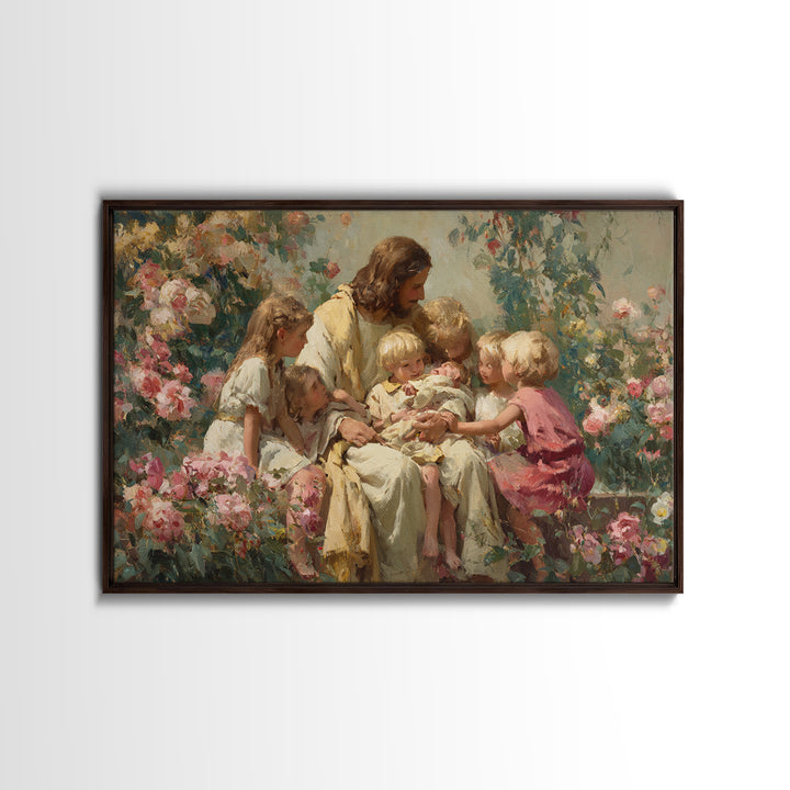 Circle Of Blessings | Framed Canvas Print | Christian Art Canvas | Christian Art | Jesus Painting | Christian Wall Art | Christian Gift Ide