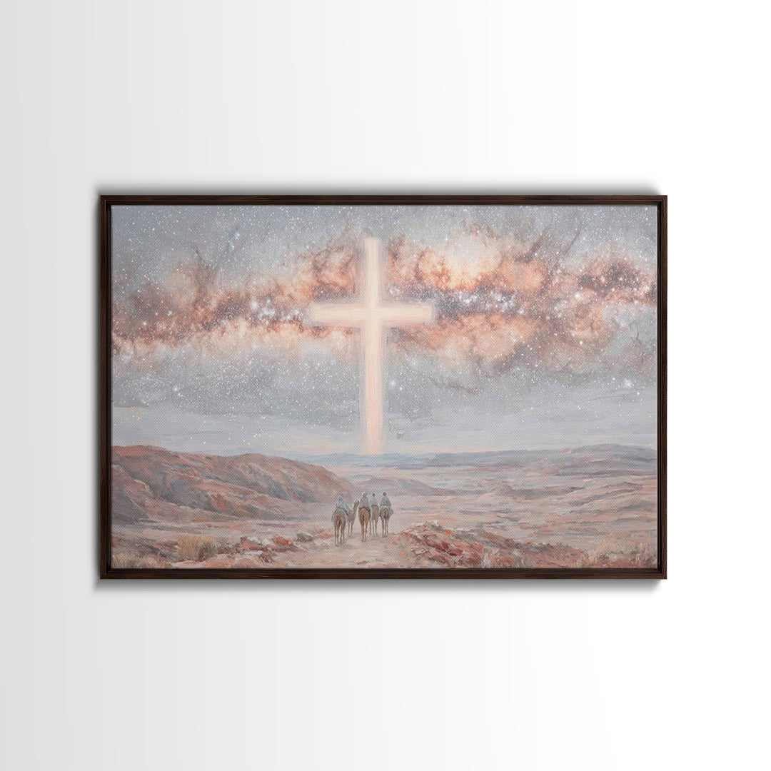 Celestial Promise – Framed Canvas Print – Christian Christmas Art – Christian Art Painting – Christmas Wall Art – Christian Art Canvas – Mo