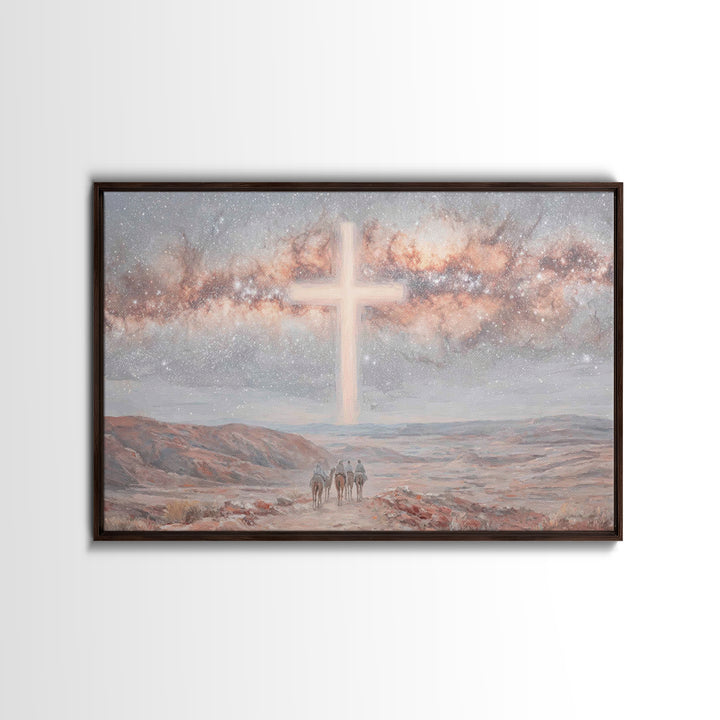 Celestial Promise – Framed Canvas Print – Christian Christmas Art – Christian Art Painting – Christmas Wall Art – Christian Art Canvas – Mo