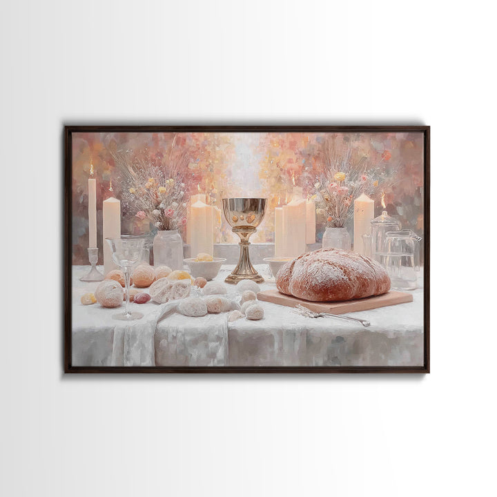 Radiant Communion – Framed Canvas Print – Christian Art Canvas – Christian Wall Art – Christmas Art Prints – Christian Christmas Decor – Mo
