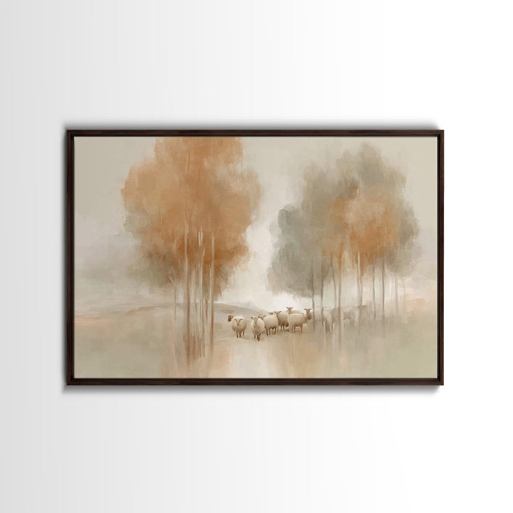 Blossoms Of The Shepherd, Framed Canvas Print, Christian Art Canvas, Modern Christian Art, Jesus Painting, Christian Wall Art, Christian Ar
